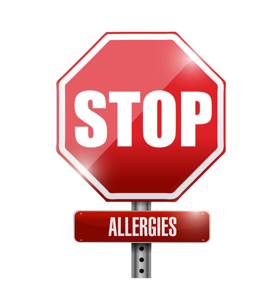 Stop! Allergies sign